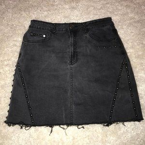 Black Studded Skirt